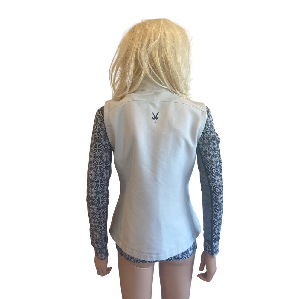 Ibex Softshell Vest Climawool Womens M Merino Wool Blend Ivory Stretch Outdoor - Picture 5 of 13